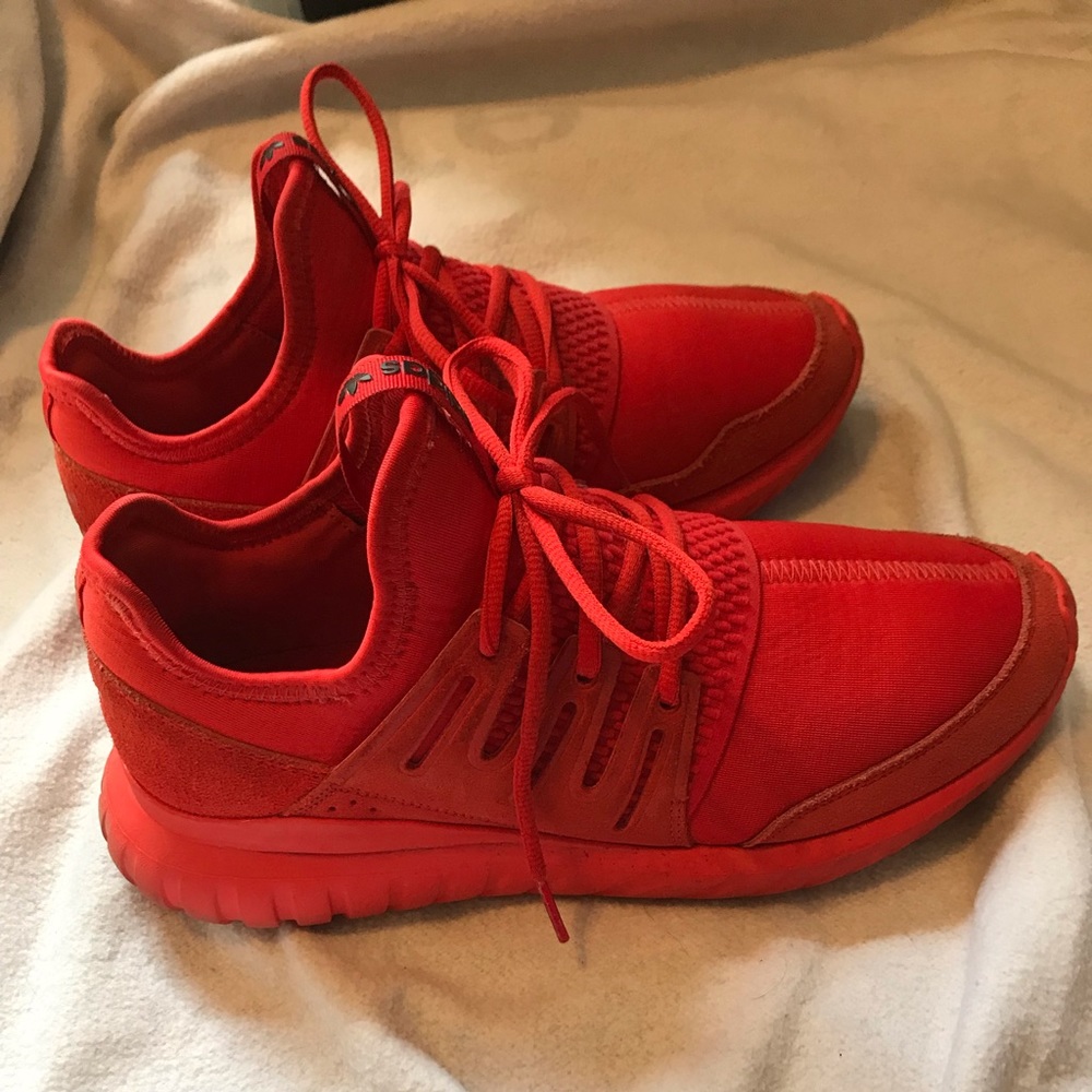 Adidas Tubular Radial Men's Sz 9.5 (W 11-11.5) Red